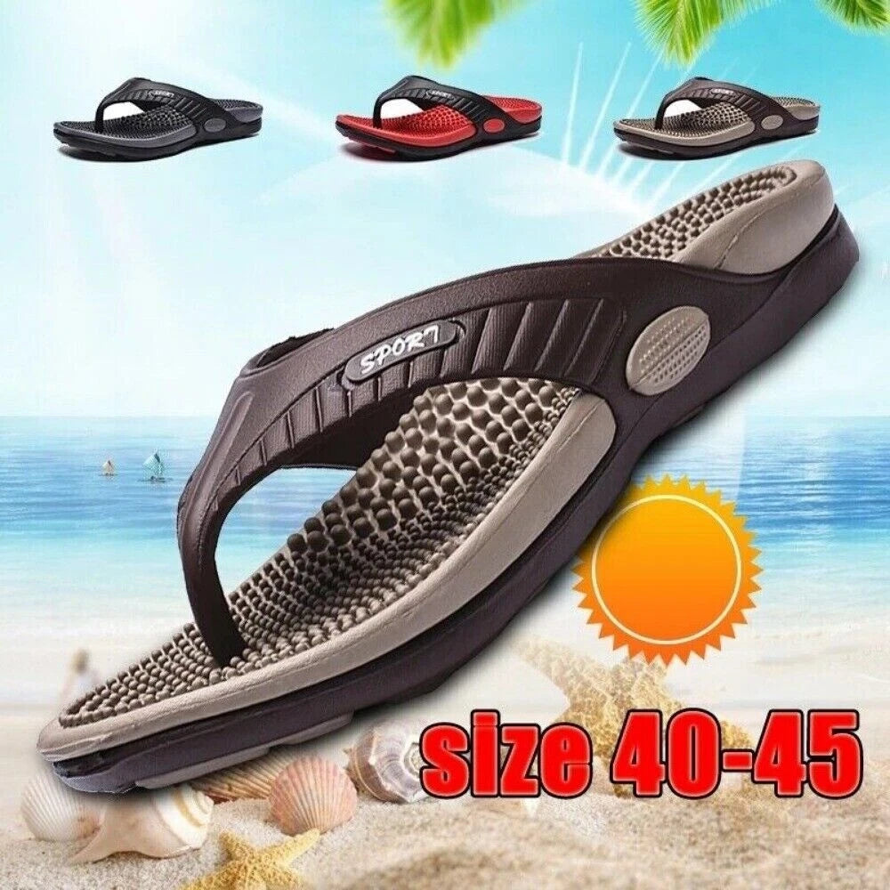 Mens Thong Flip Flops Sandals Farbic Comfort Beach Sandal Slippers US Size 6-11