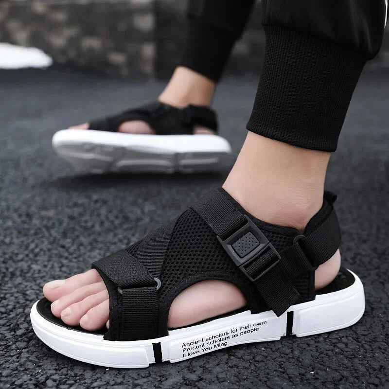 Trendy 2025 New Men's Sandals Casual Sports Beach Shoes Outer Wear Two-Use Flow