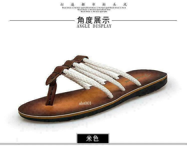 Mens Clip Toe Thong Sandals Shoes Slippers Flats Slip on Flats Beach Outdoor new