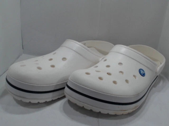 UsedVeryGood_Crocs Unisex-Adult Crocband Clog, White, 11 Men/13