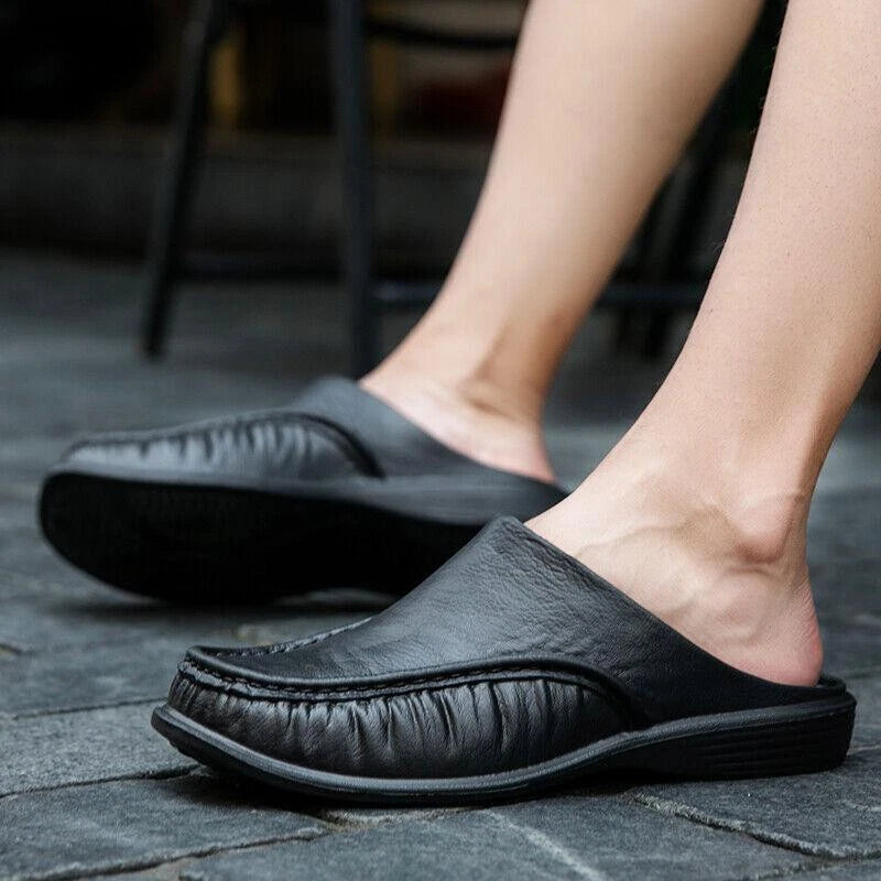 Men's Plus Size Slippers Slip On Flats Beach Close Toe Sandals Shoes