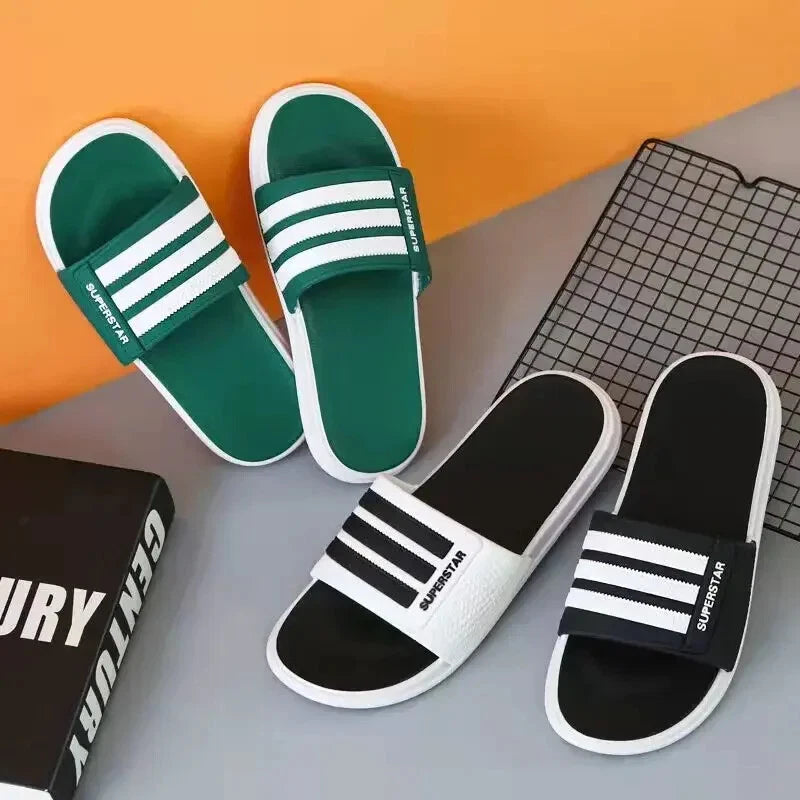 Men's Unique Outer Wear Summer Slippers Trendy Korean Style Beach Home Use