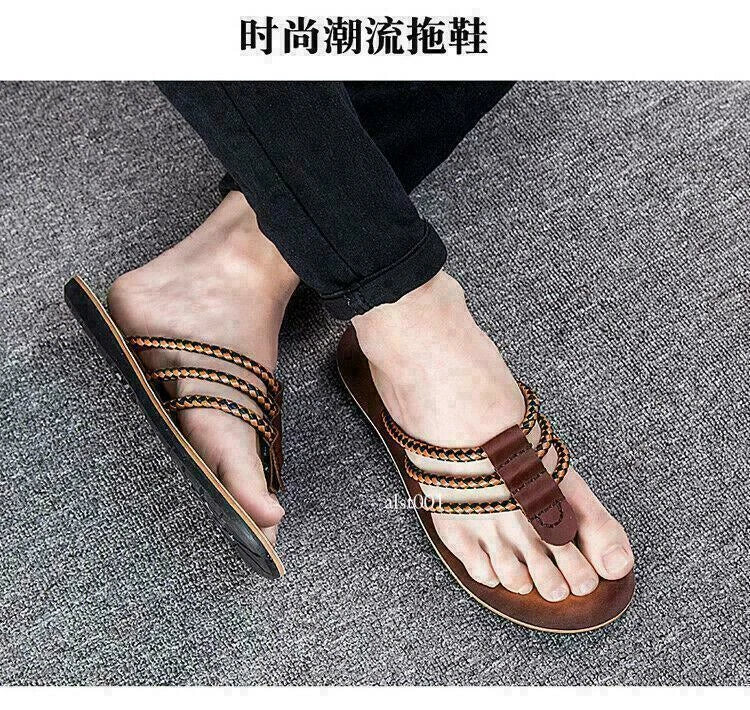 Mens Clip Toe Thong Sandals Shoes Slippers Flats Slip on Flats Beach Outdoor new