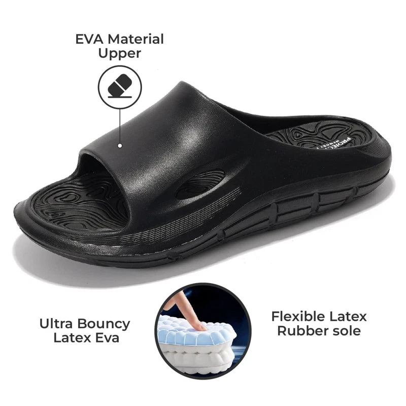 Men's Lightweight EVA Recovery Sandals, Water-Resistant, Latex Insole - Dean