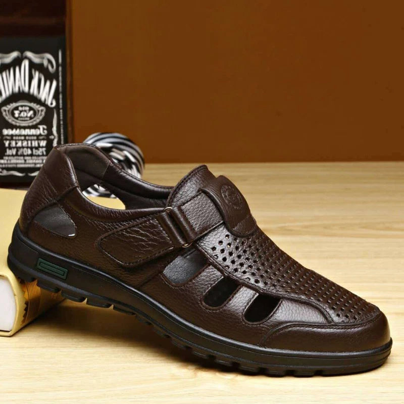 Men's Casual Sandals Summer Roman Non-slip Outdoor Closed Toe Slippers Beach