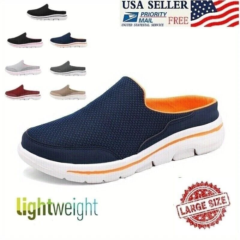 Men/Women Slip On Mules Light Open Back Shoes Walking Shoes Closed Toe Slides