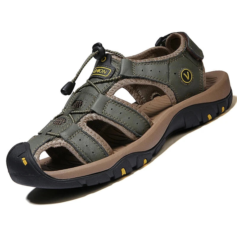 Sandals for Men Summer Outdoor Beach Shoes Casual Womens Leather Sneakers