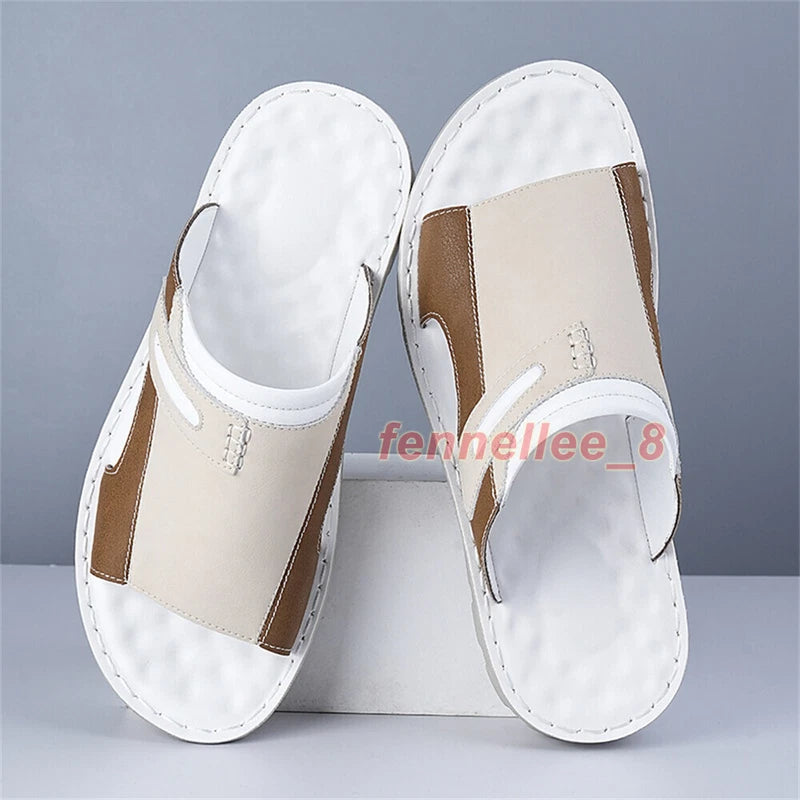Summer Mens Slide Sandals Comfort Athletic Slippers Outdoor Beach Sandals Casual