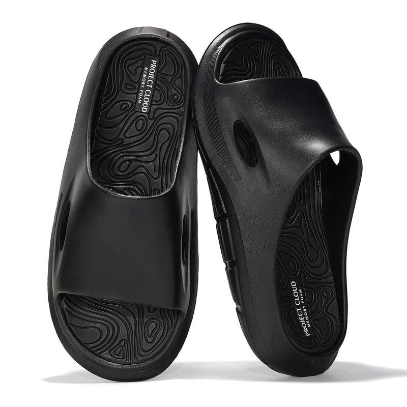 Men's Lightweight EVA Recovery Sandals, Water-Resistant, Latex Insole - Dean