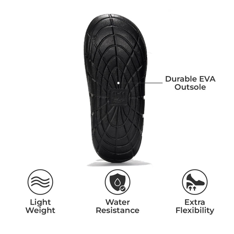 Men's Lightweight EVA Recovery Sandals, Water-Resistant, Latex Insole - Dean