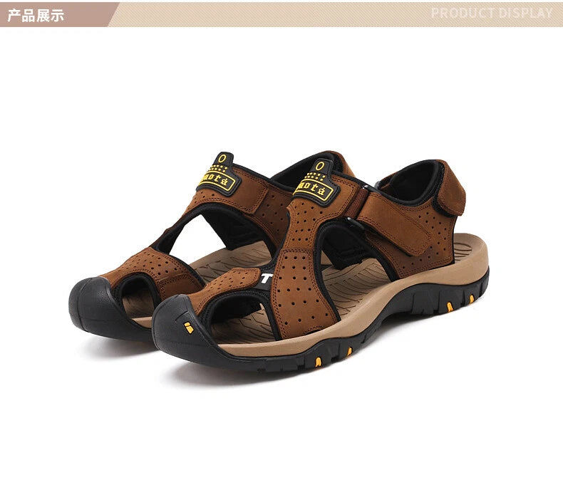 Summer Sandals Men Beach Non-slip Wearproof Anti-collision Soft Slippers