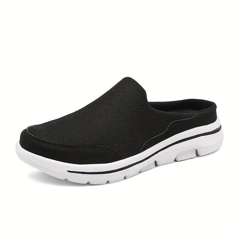 Men's Slip-on Mules Half Sneakers Casual Walking Shoes Outdoor Backless Sneakers