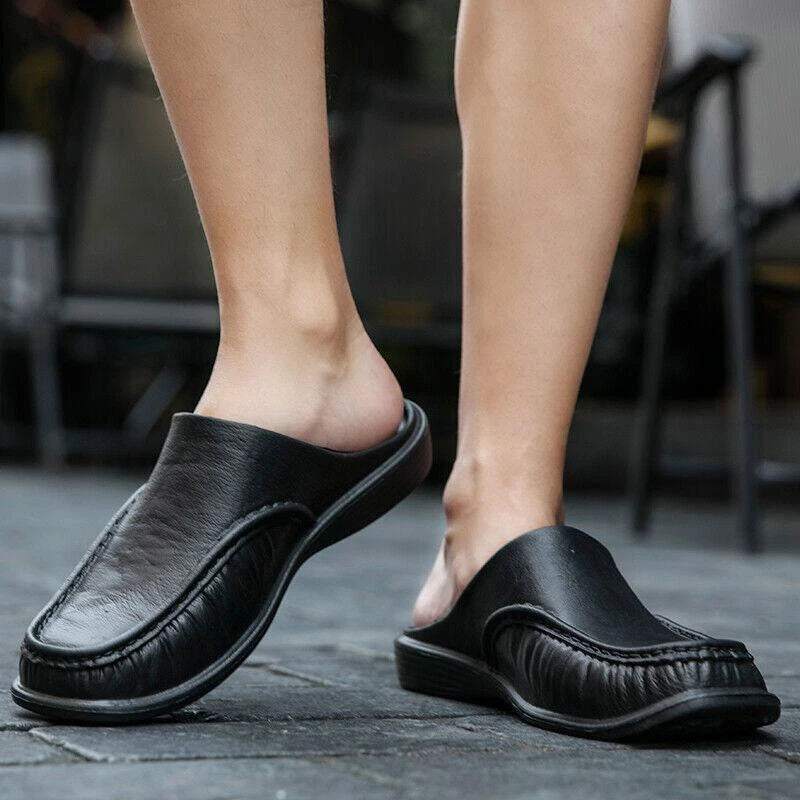 Men's Plus Size Slippers Slip On Flats Beach Close Toe Sandals Shoes