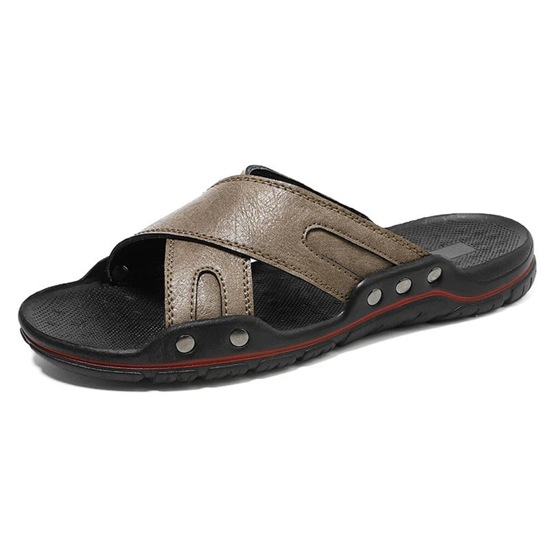 Men's Slippers Open Toe Outdoor Slippers Comfort Slip On Sandals