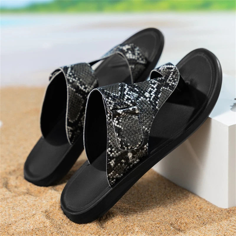 Men's Slide Sandals Fashion Outdoor Sports Slippers Beach Flip Flop for Men