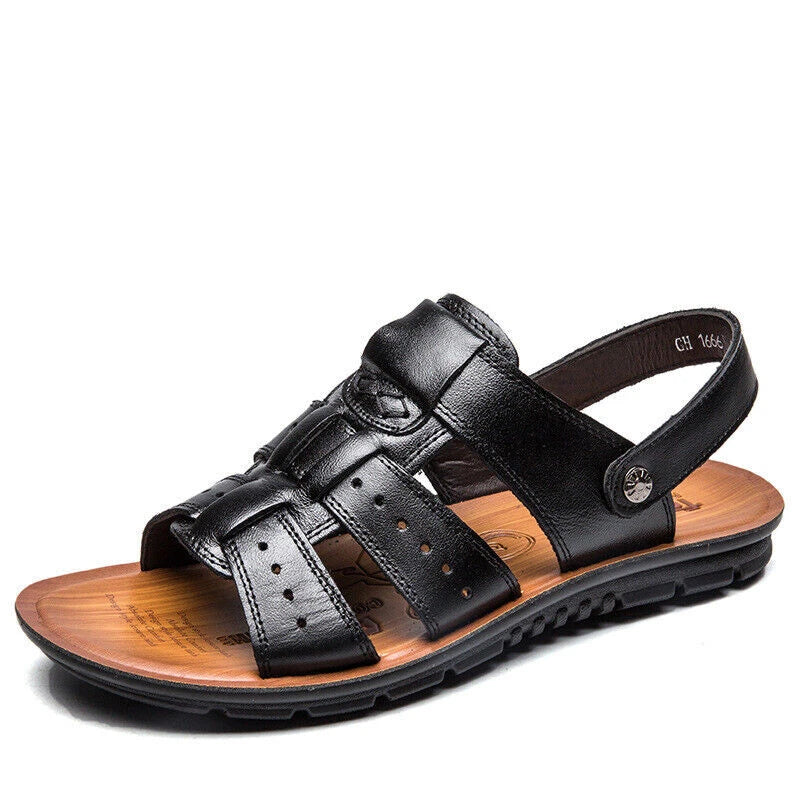 Men's Sandals Slippers Breathable Summer Beach Open Toe Casual Anti-Slip Shoes
