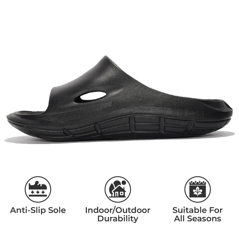 Men's Lightweight EVA Recovery Sandals, Water-Resistant, Latex Insole - Dean