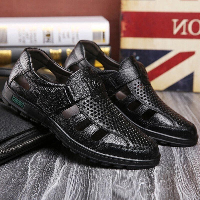 Men's Casual Sandals Summer Roman Non-slip Outdoor Closed Toe Slippers Beach