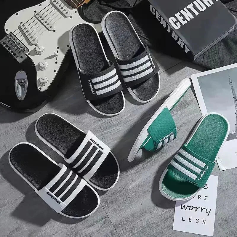 Men's Unique Outer Wear Summer Slippers Trendy Korean Style Beach Home Use