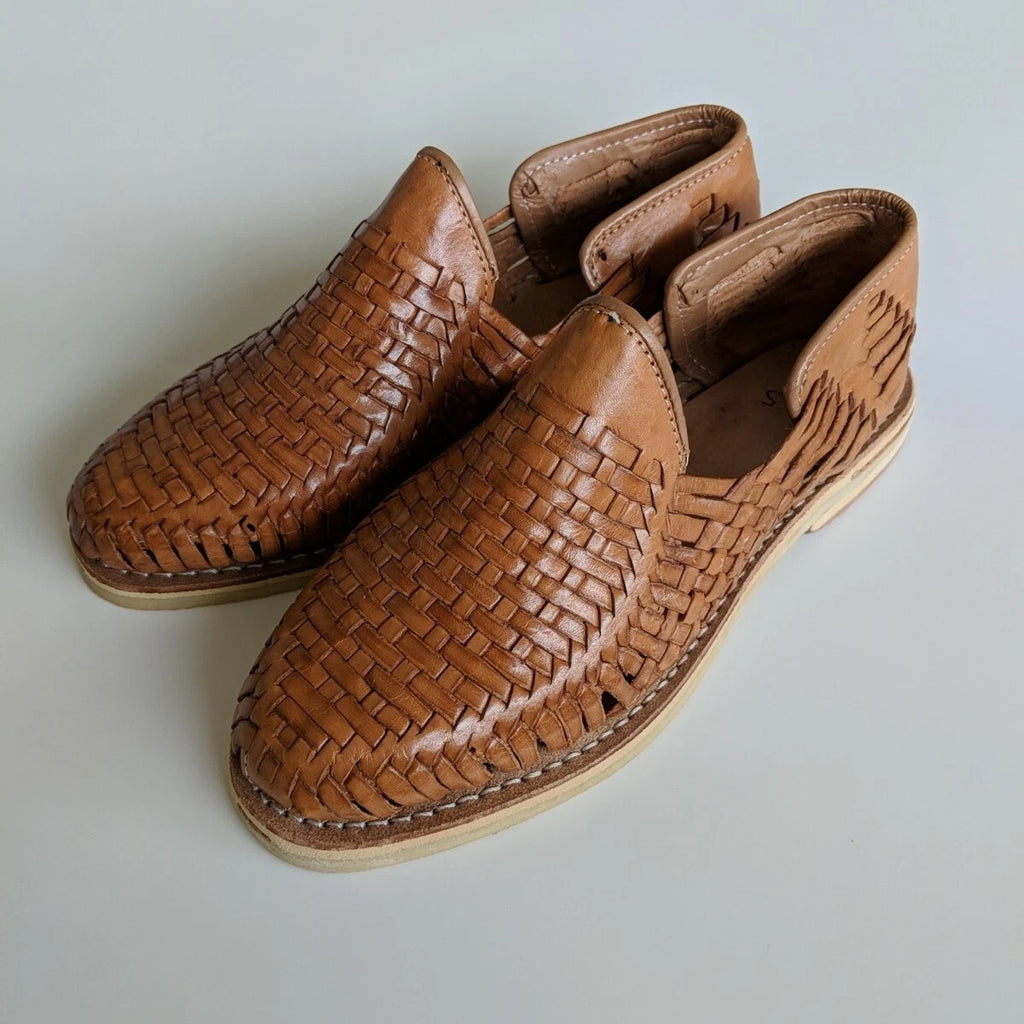 Mexican Huaraches Leather Sandals Size 5 Mexico Closed Toe Authentic Leather