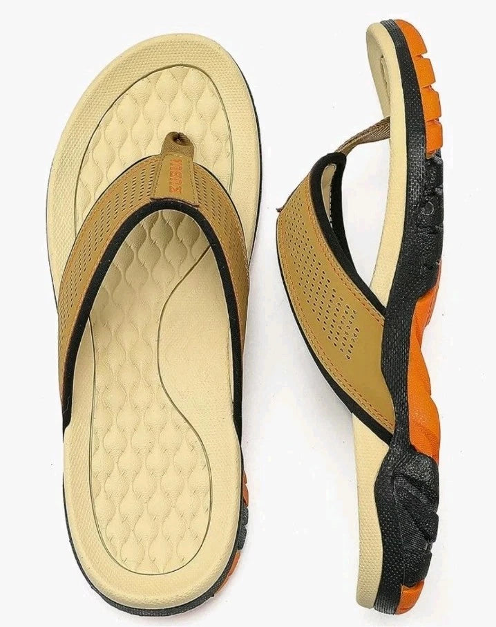 KUBUA Men's Beach Flip-Flops Water Sandals Outdoor Athletic Thong Orthopedic