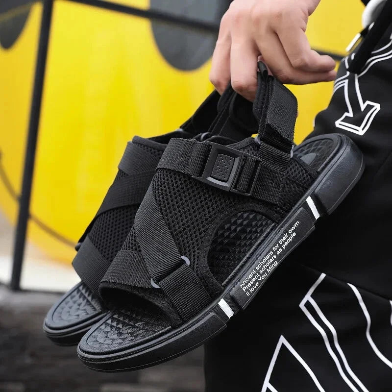 Trendy 2025 New Men's Sandals Casual Sports Beach Shoes Outer Wear Two-Use Flow