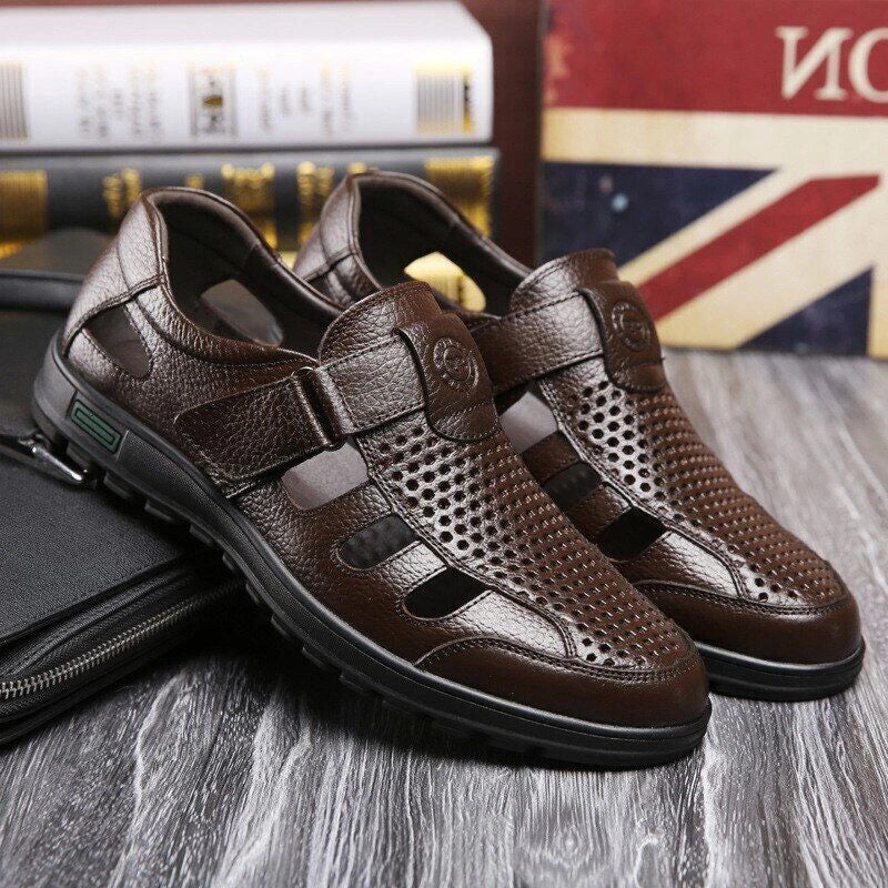 Men's Casual Sandals Summer Roman Non-slip Outdoor Closed Toe Slippers Beach