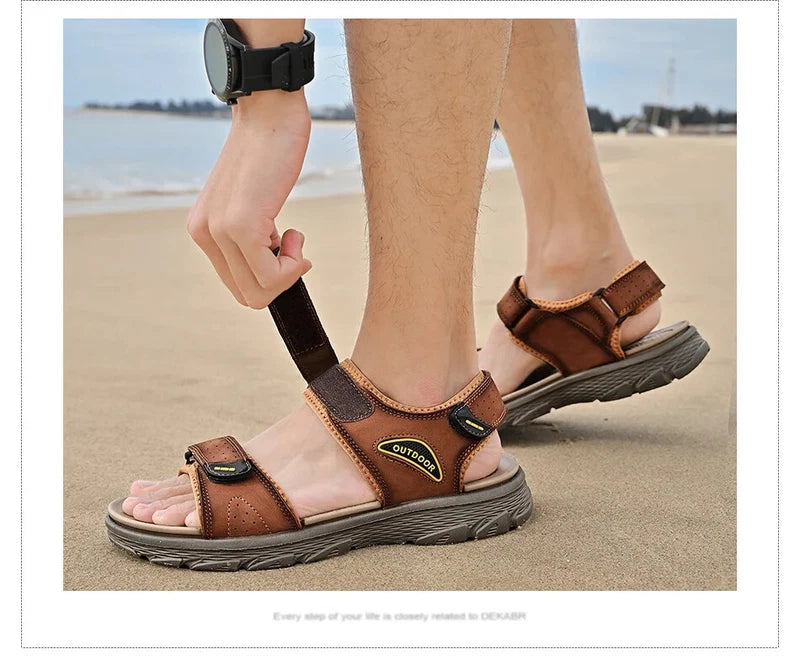 Summer Men's Slippers Beach Sandals Comfortable Soft Outdoors Wading Shoes