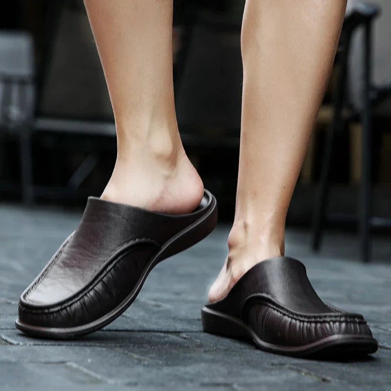 Men's Plus Size Slippers Slip On Flats Beach Close Toe Sandals Shoes