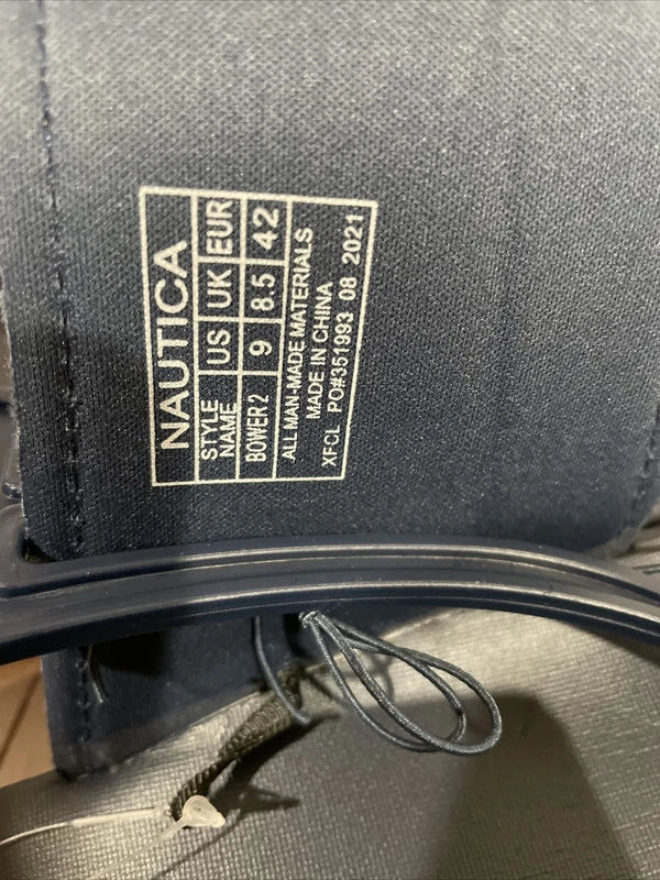 NWT Nautica Bower Athletic Adjustable Slides Sandals Mens Size 9 Navy White Red