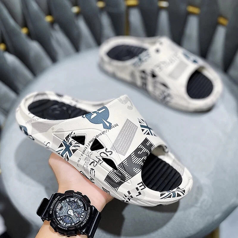 New Style Slippers for Men 2025 Summer Large Outdoor Women Casual Fashion Beach