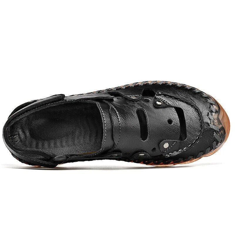 Causal  Summer Mens Sandals Leather Shoes Wear Resistance Roman Beach Slippers