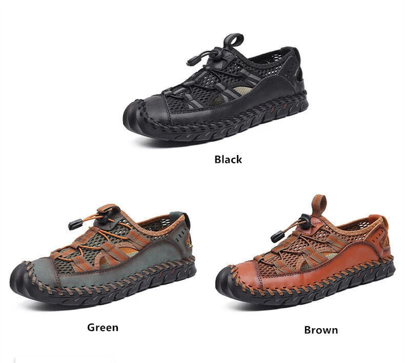 Summer Men Sandals Comfortable Slip on Flats Slippers Outdoor Casual Beach Shoes