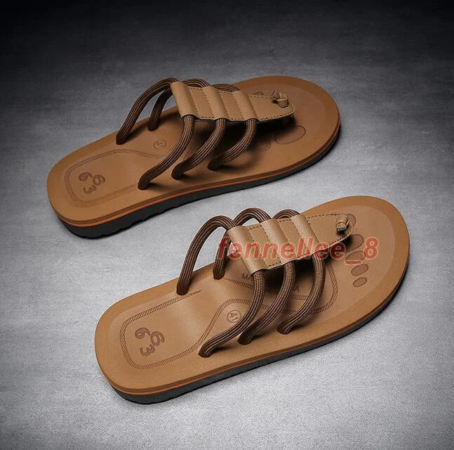 New Mens Thongs Flat Flip Flops Slippers Strappy Summer Beach Sandals Soft Shoes