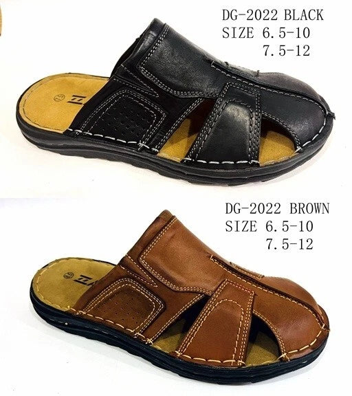 Mens Leather Sandal  Casual Comfort Outdoor Sport Fisherman Slippers DG-2022