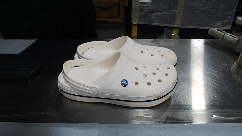 Good_Crocs Men's and Women's Crocband Clog, White, 12_White_12 Women/10 Men
