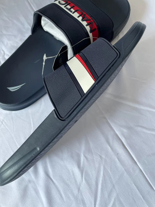 Nautica Men's Slipper STONO 2 Comfort Flip Flop in Navy and Red, Size 12 US