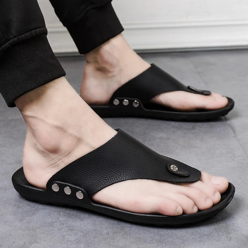 Summer Men Flip-Flops Beach Slippers Sandals Comfortable Non-Slip Slides