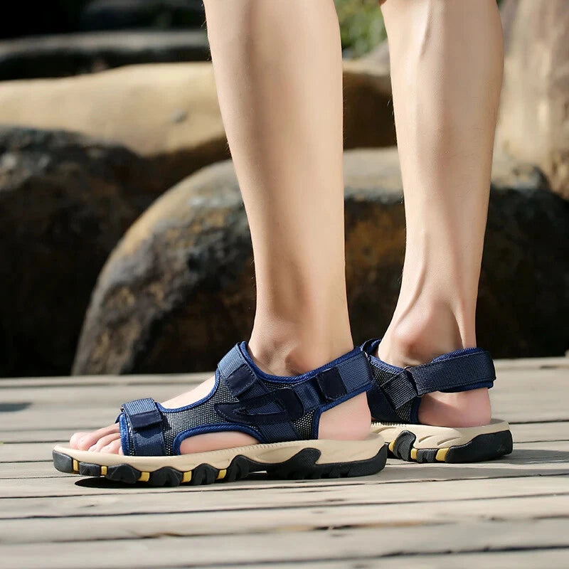 Sandals for Men Genuine Leather Beach Slippers Outdoor Comfort Walking Boots