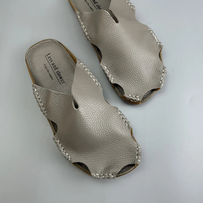 Men's Summer Beach Leather Sandals Closed Toe Slippers Outdoor Casual Shoes US10