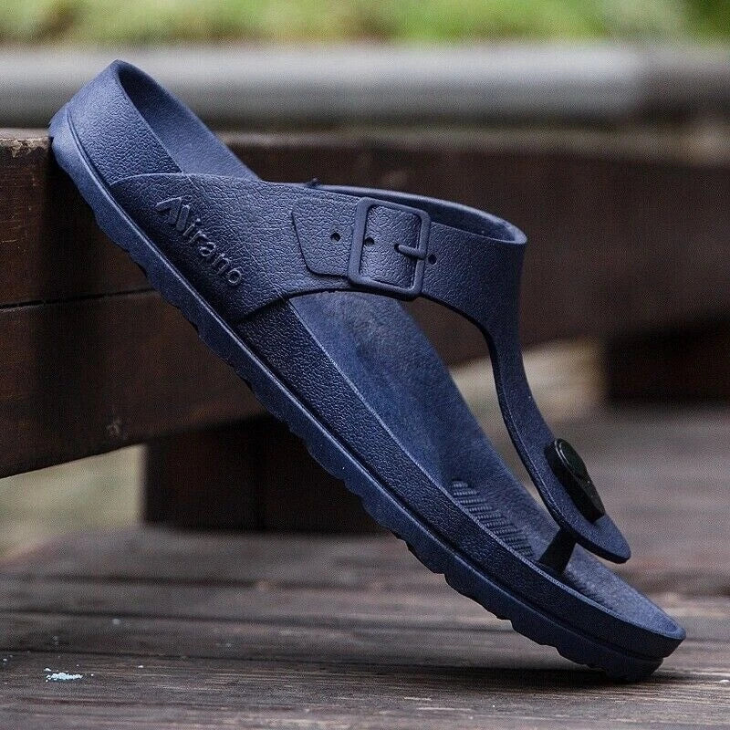 Fashion Men Sandals Summer Beach Slippers Slip On Flats Slides Casual Shoes