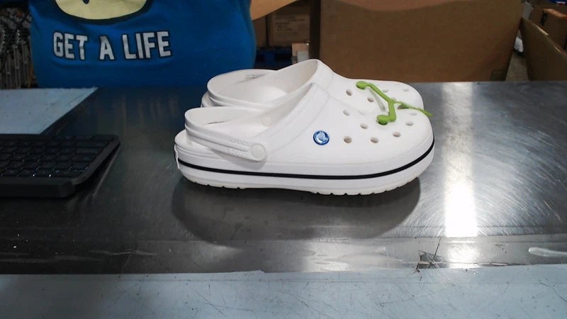 UsedLikeNew_Crocs Men's and Women's Crocband Clog, White, 12 Women/10