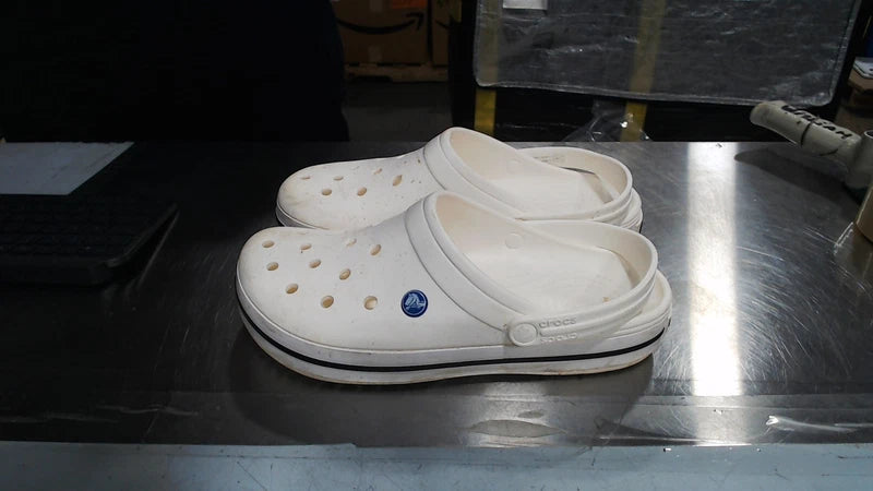 Good_Crocs Men's and Women's Crocband Clog, White, 12_White_12 Women/10 Men