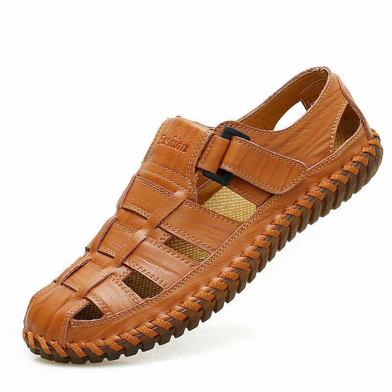 Men's Hiking Sandal Fisherman Beach Shoes COW Leather Sandals SLIPPER SD099