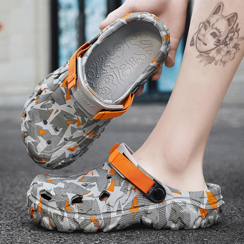 Men's Lightweight Beach Clogs, Sporty Water Sandals, Comfortable River Edge