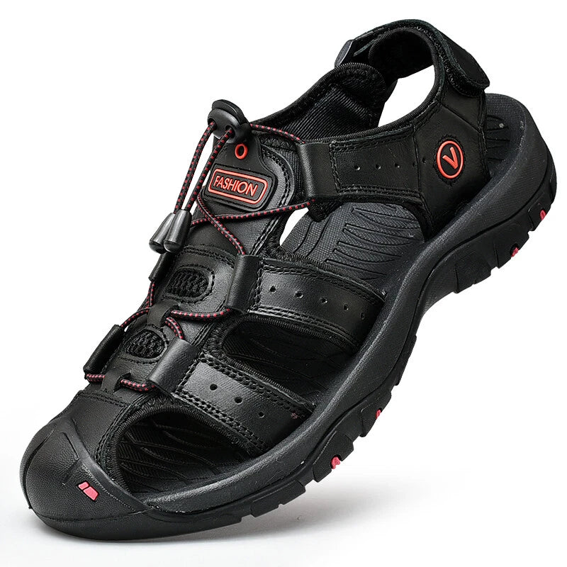 Genuine Leather Men's Casual Sandals Hiking Rome Beach Garden Slippers Sneakers