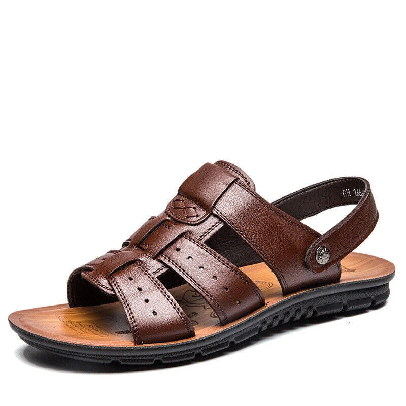Men's Sandals Slippers Breathable Summer Beach Open Toe Casual Anti-Slip Shoes
