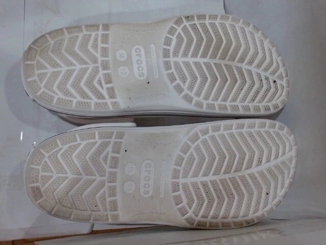 UsedVeryGood_Crocs Men's and Women's Crocband Clog, White, 14 Women/12