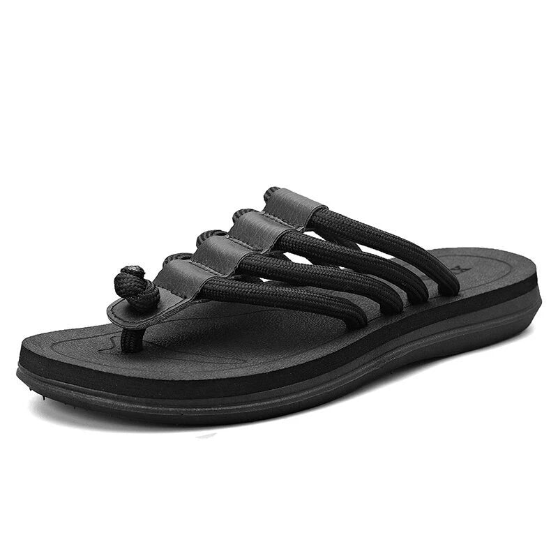Chanclas De Verano Para Hombre Zapatos Planos Transpirables Cómodos Playa Casual