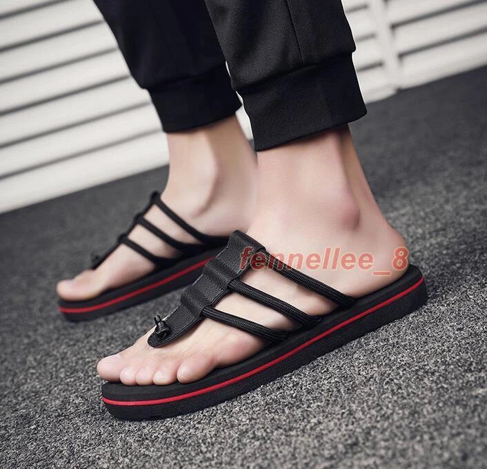 New Mens Thongs Flat Flip Flops Slippers Strappy Summer Beach Sandals Soft Shoes